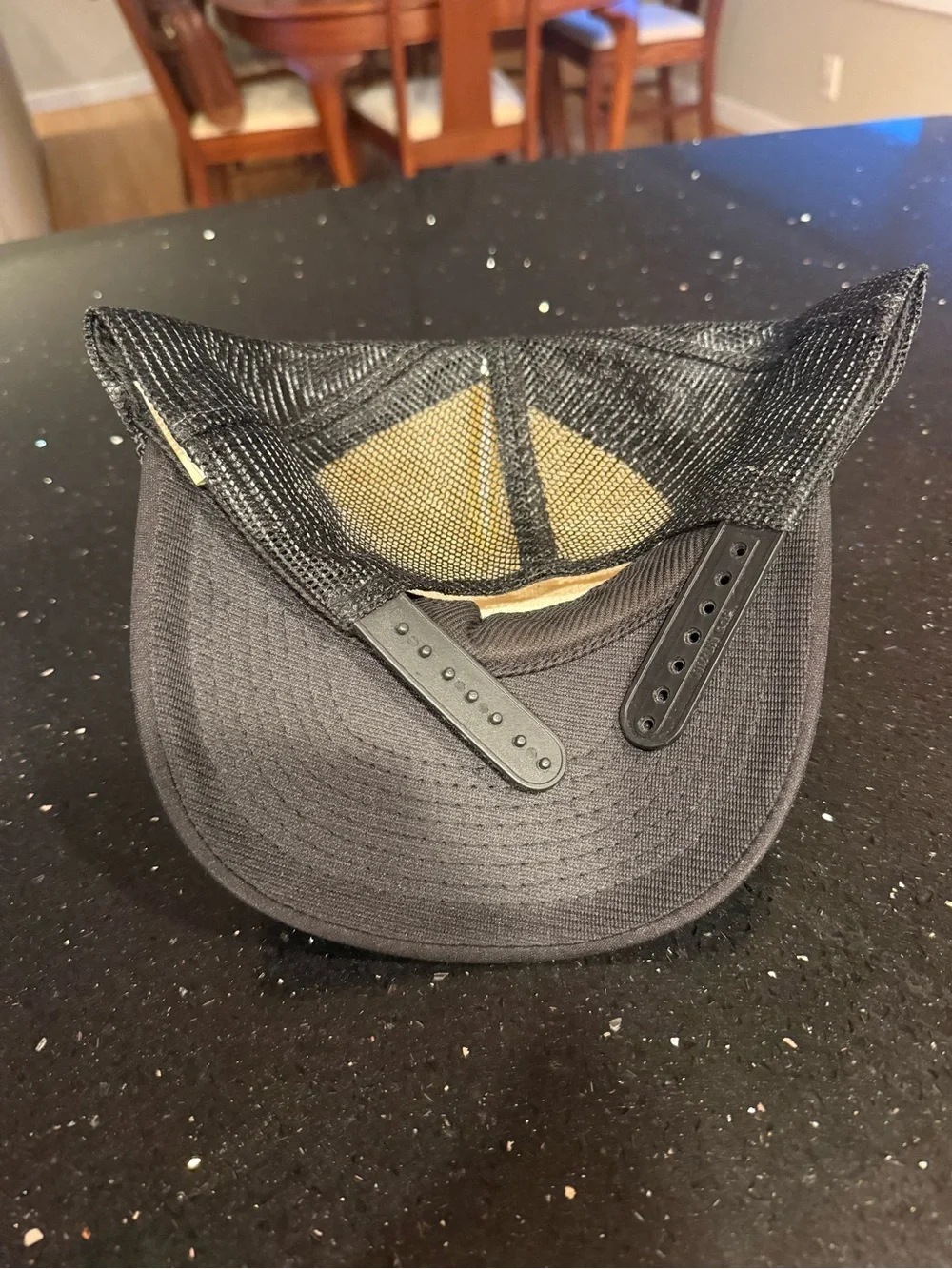 Rockstar Energy Flag Trucker Hat - Black and White with Red & Blue